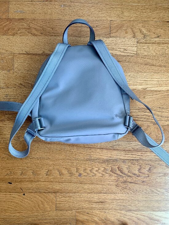 Like New Kate Spade Grey/Taupe Small Backpack, Silver Hardware main image 6